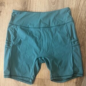 Teal Bike Shorts for Women